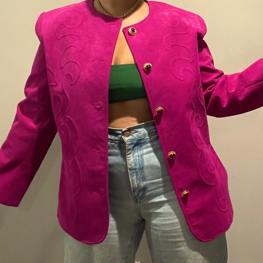 Vintage| 70’s Ultra Suede Pink Jacket
